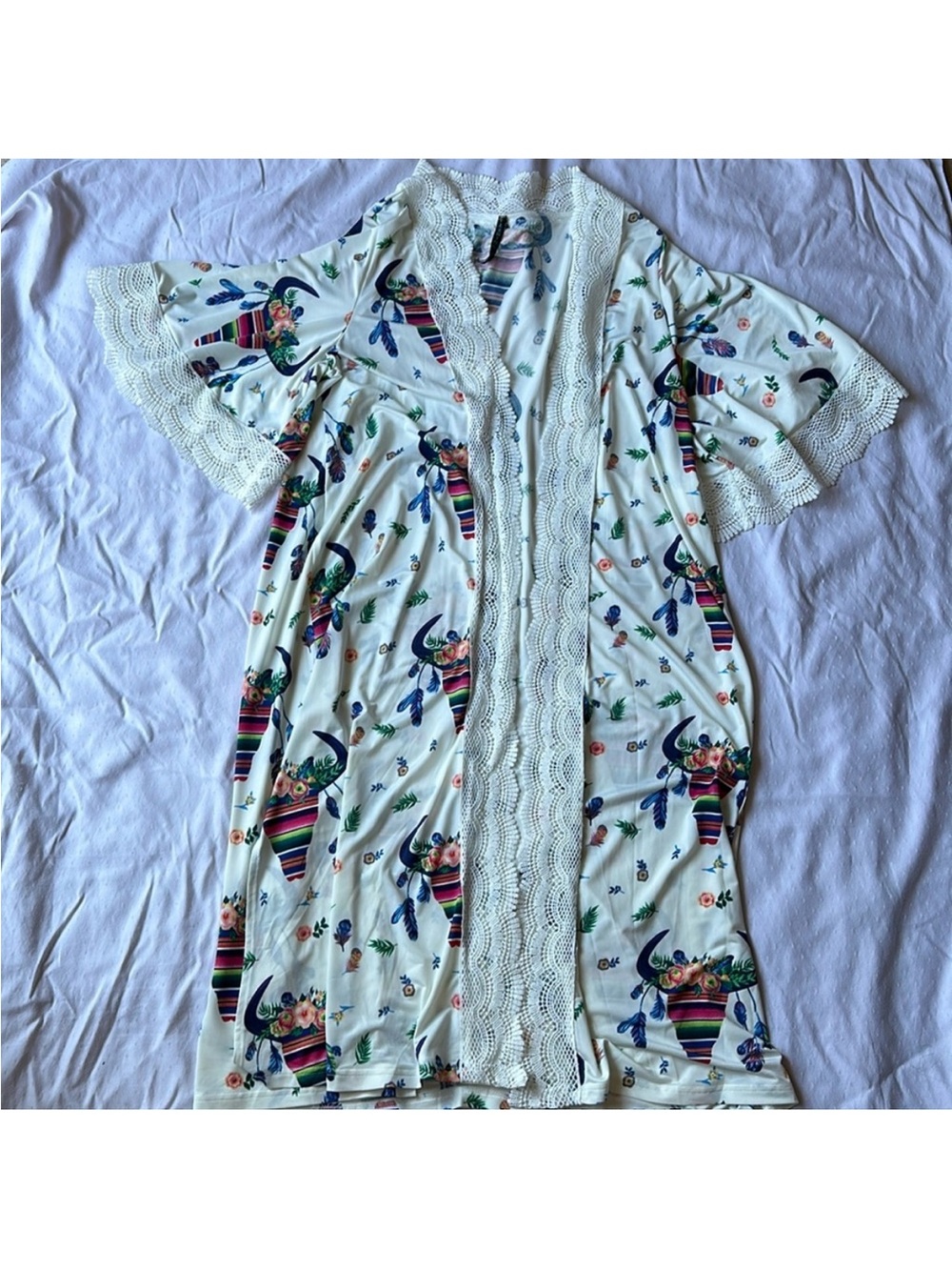 2 Camisole Cream Floral Kimono, Black Sleeveless with cross